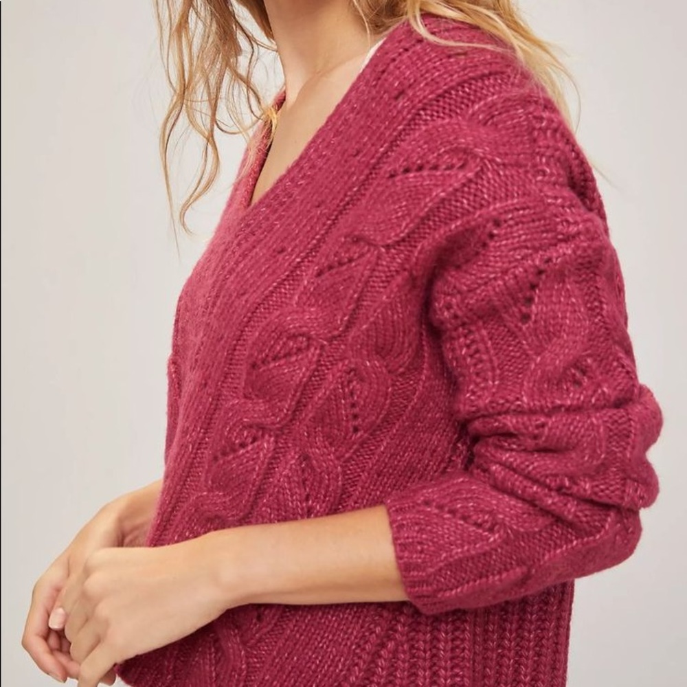 Anthropologie Ramona Cable Knit Sweater